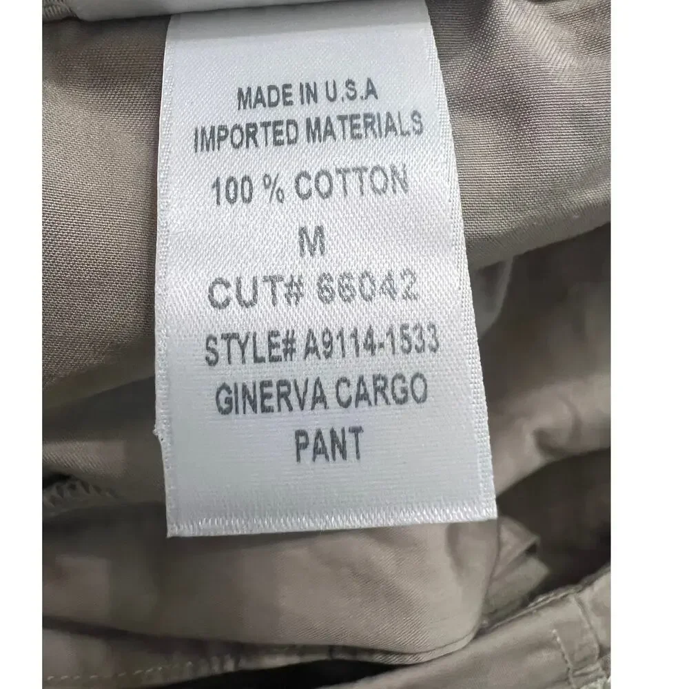 AGOLDE Ginerva cotton cargo Parachute pants M Beige gorpcore Military Y2K 90's